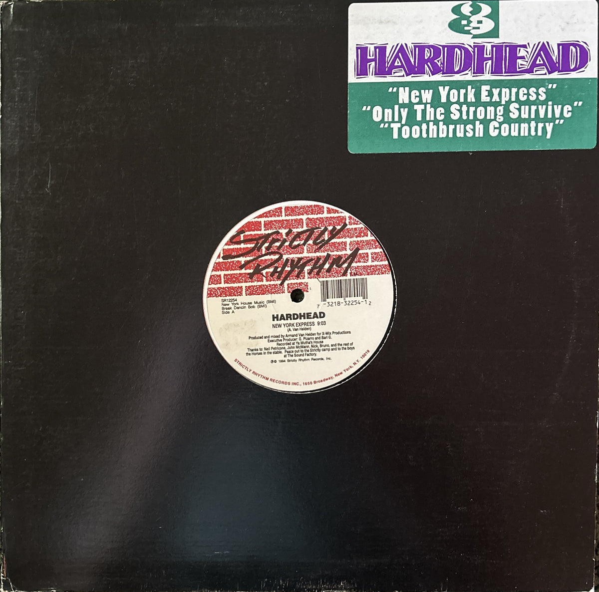Hardhead - New York Express, Strictly Rhythm Armand Van Helden House Techno 12"