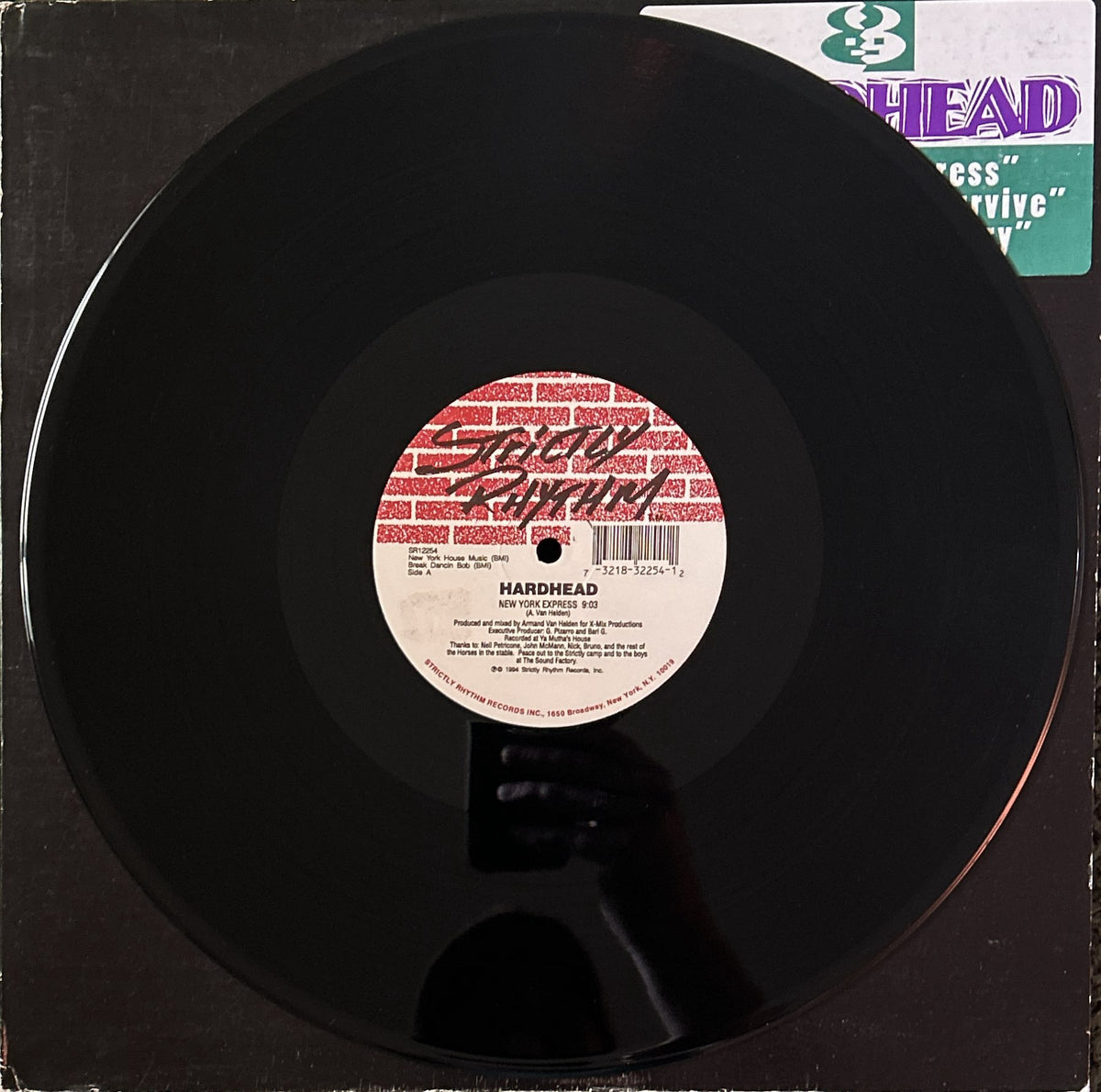 Hardhead - New York Express, Strictly Rhythm Armand Van Helden House Techno 12"