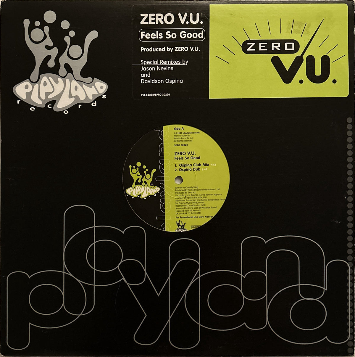 Zero V.U. - Feels So Good (1997) US House 12"