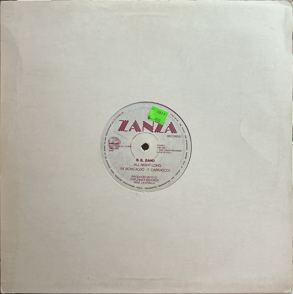 B. B. Band - All Night Long (1982) Classic Italo-Disco 12"