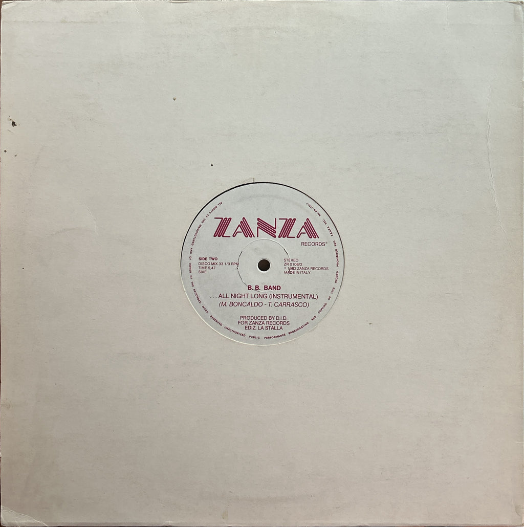 B. B. Band - All Night Long (1982) Classic Italo-Disco 12"