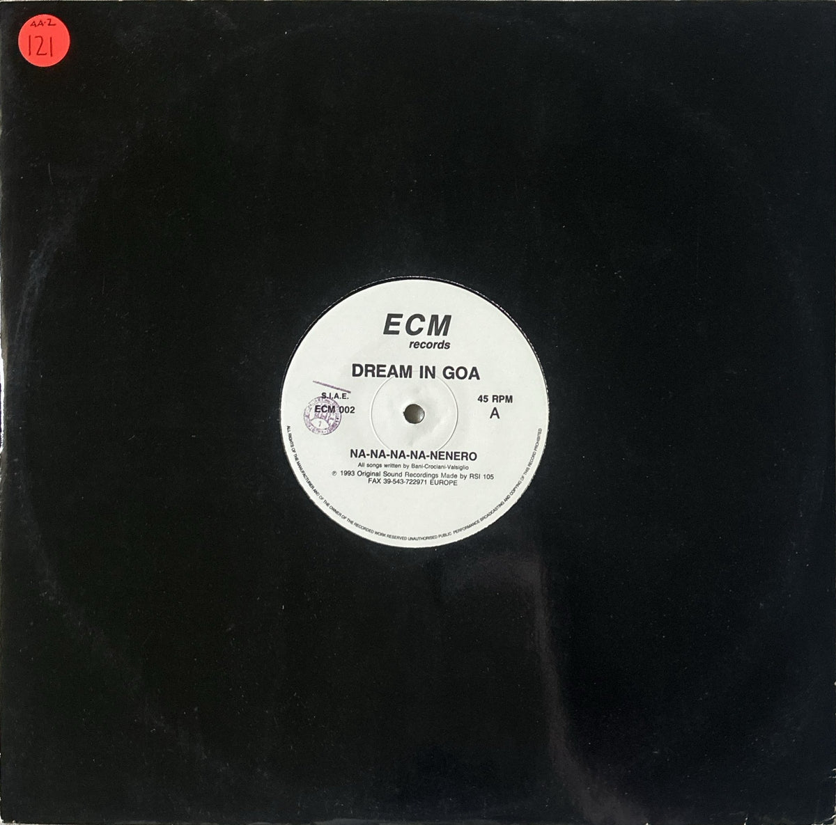 Dream In Goa - Na-Na-Na-Na-Nenero (1993) Rare Italian Trance House 12"