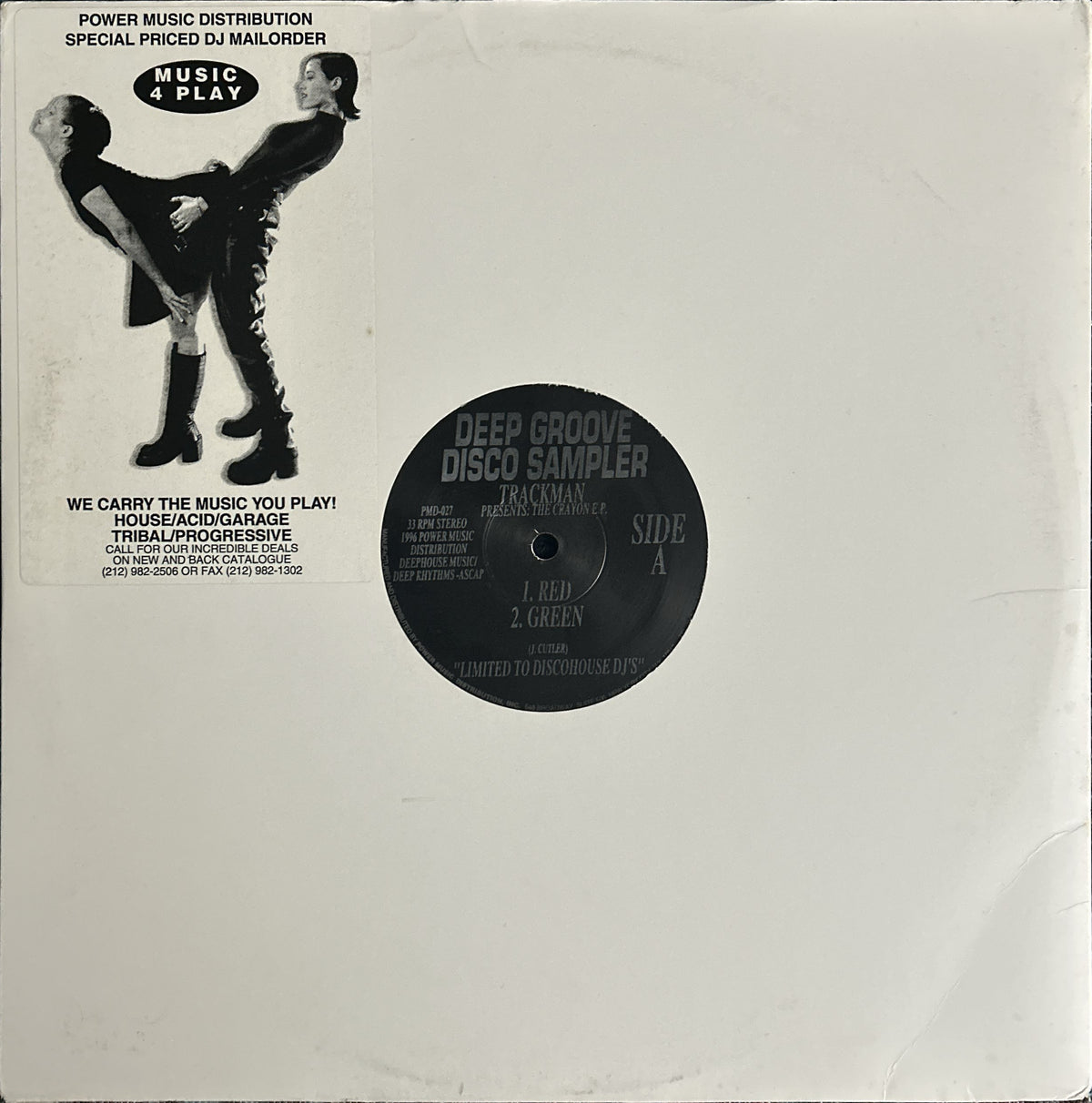 Trackman - The Crayon EP (1996) Power Music NYC House 12"