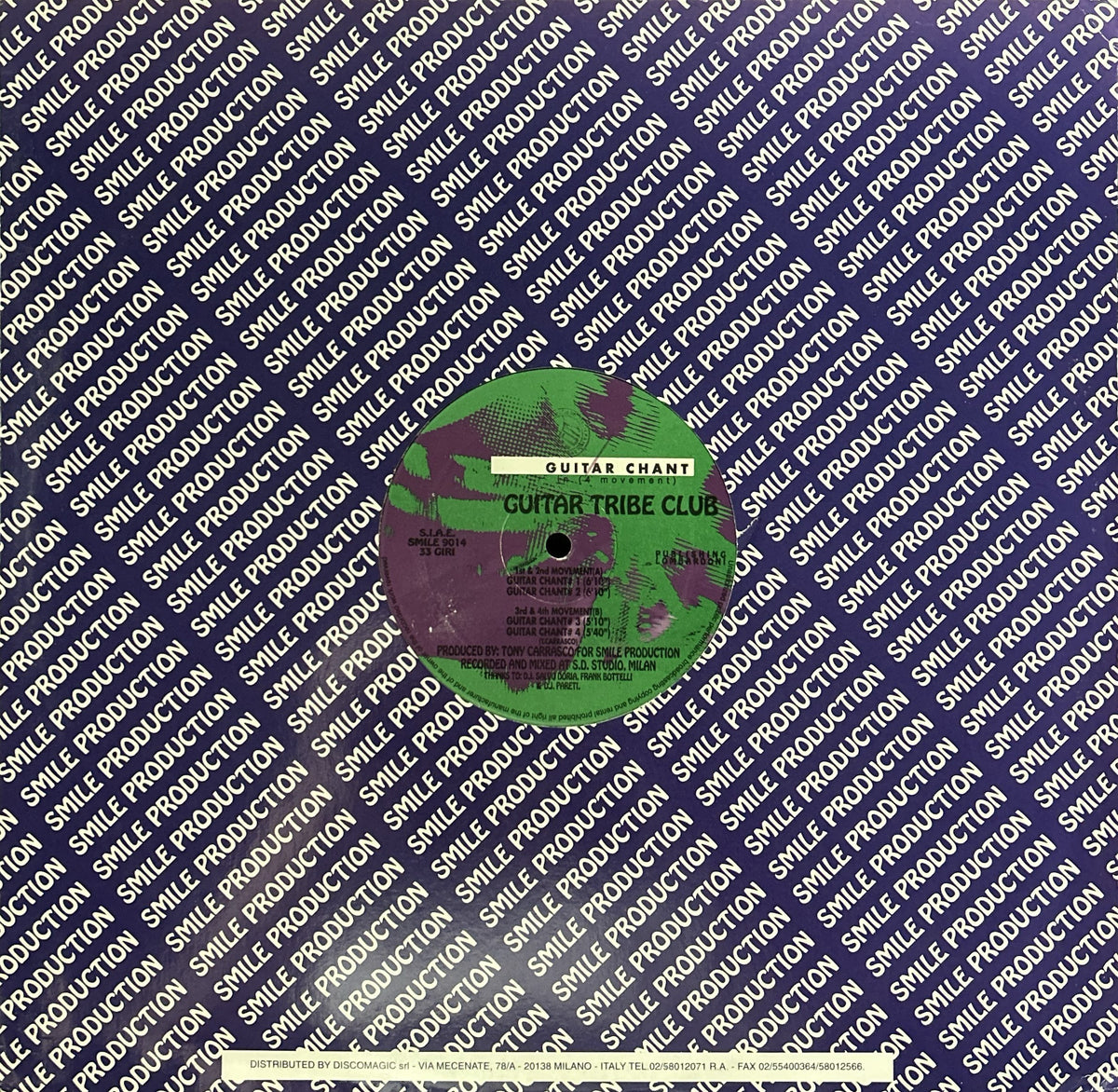Guitar Tribe Club - Guitar Chant (1992) Tony Carrasco Italo House 12"