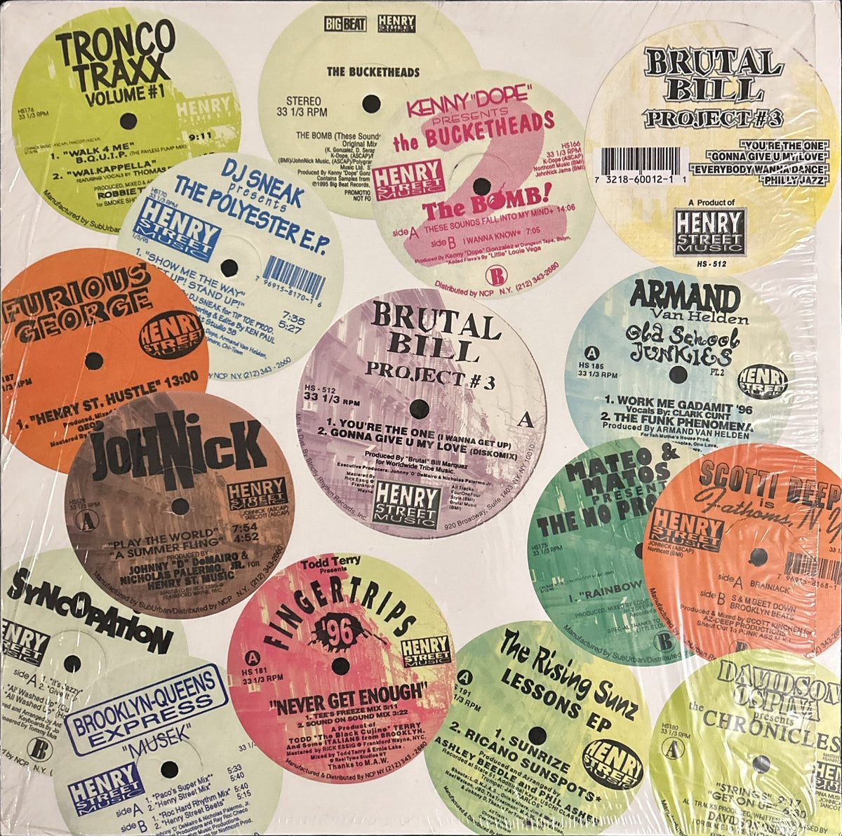 Brutal Bill - Project #3 (1996) Classic Henry Street Deep House 12"