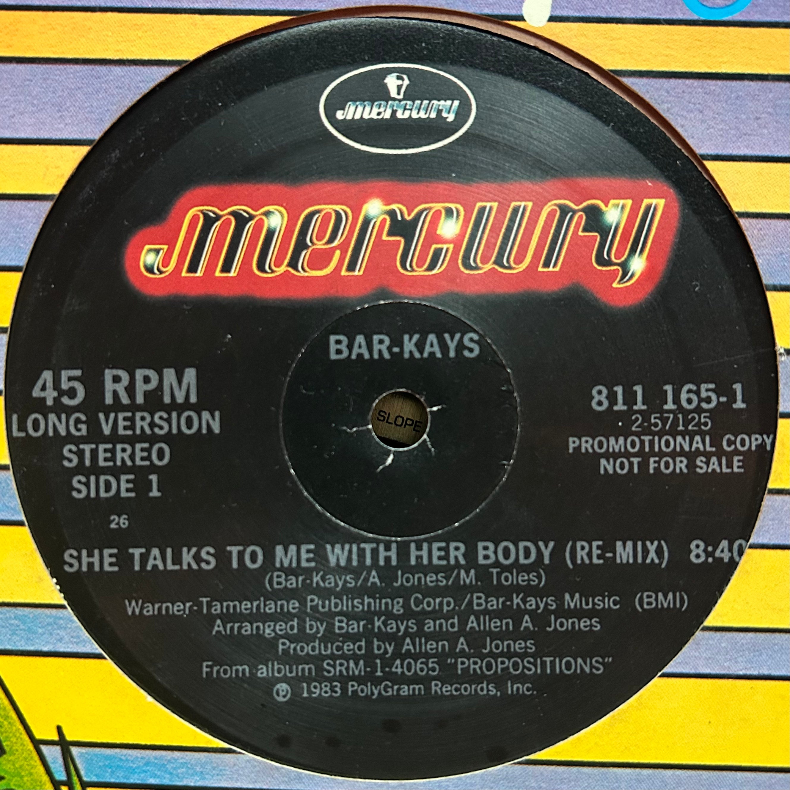 Bar-Kays - She Talks With Her Body (Re-Mix)/Propositions (1983) US Boogie Funk 12" Promo