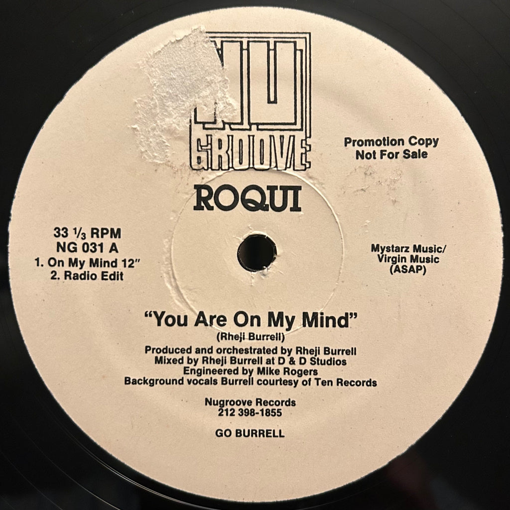 Roqui - You Are On My Mind (1989) Classic Nu Groove Deep House Promo 12"