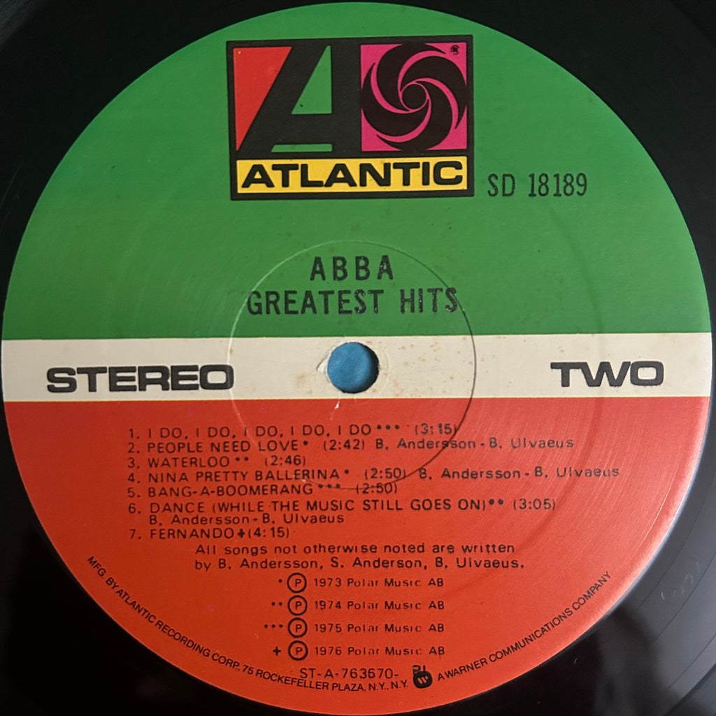 ABBA - Greatest Hits (1976) Classic Disco Comp LP