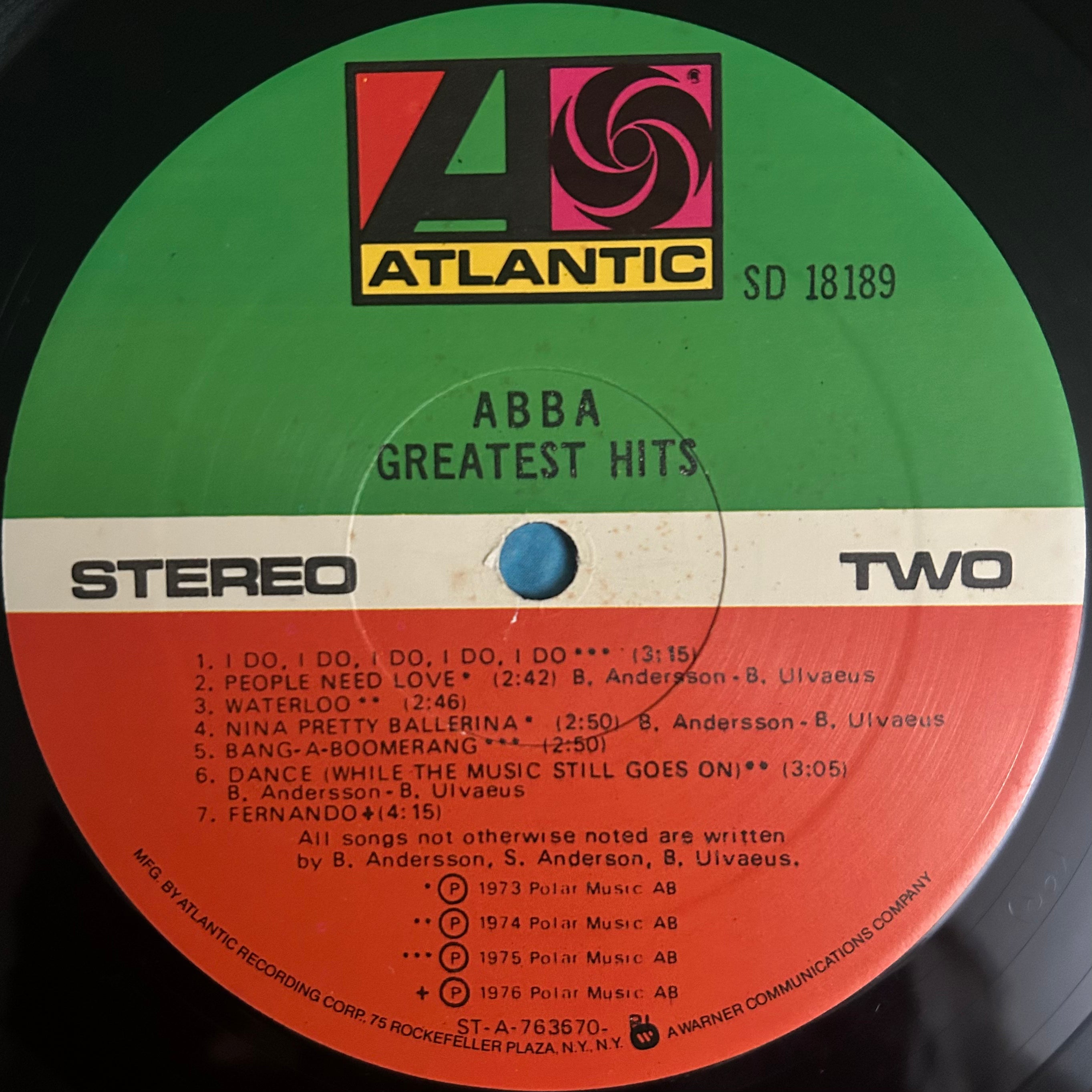ABBA - Greatest Hits (1976) Classic Disco Comp LP