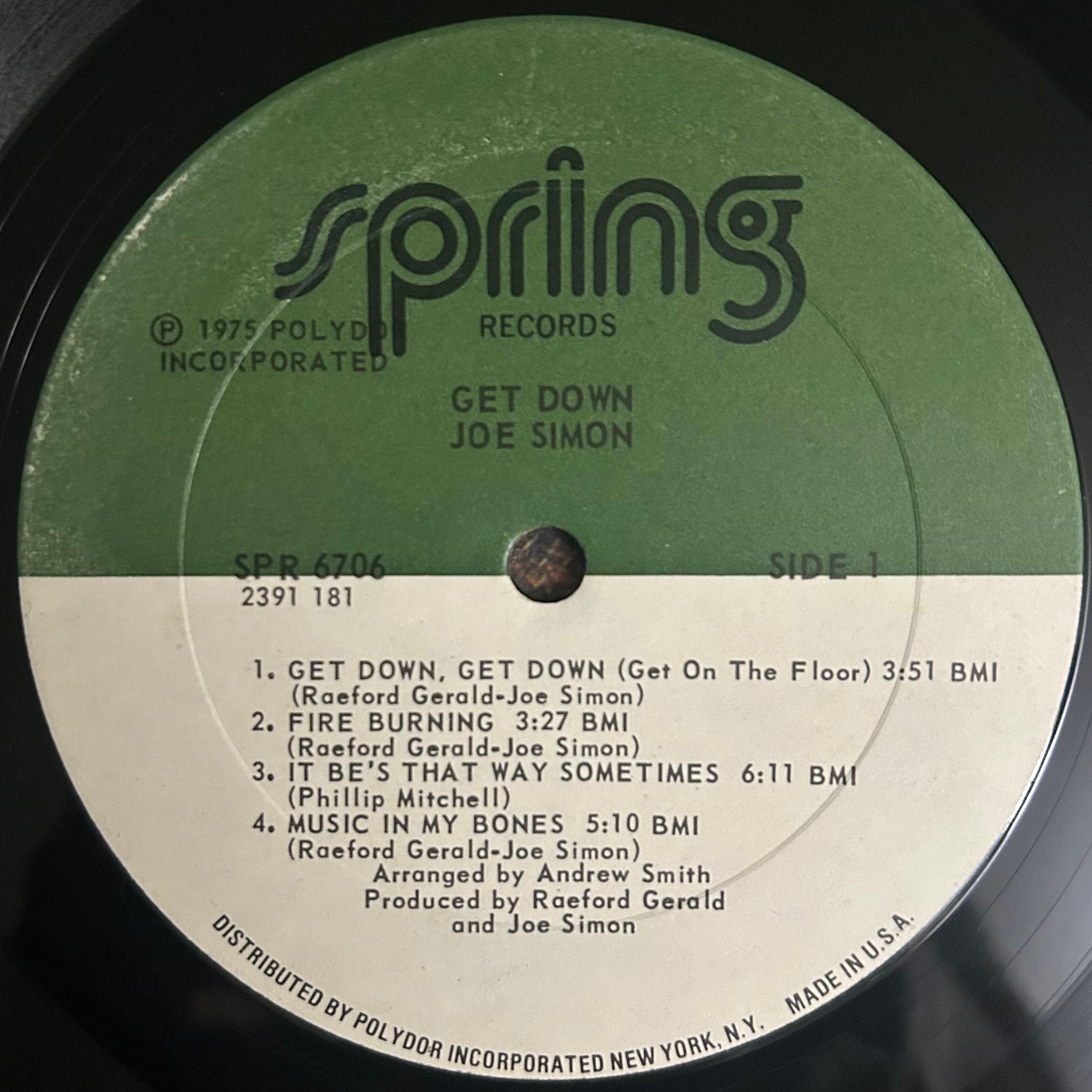 Joe Simon - Get Down (1975) Spring Soul Funk LP