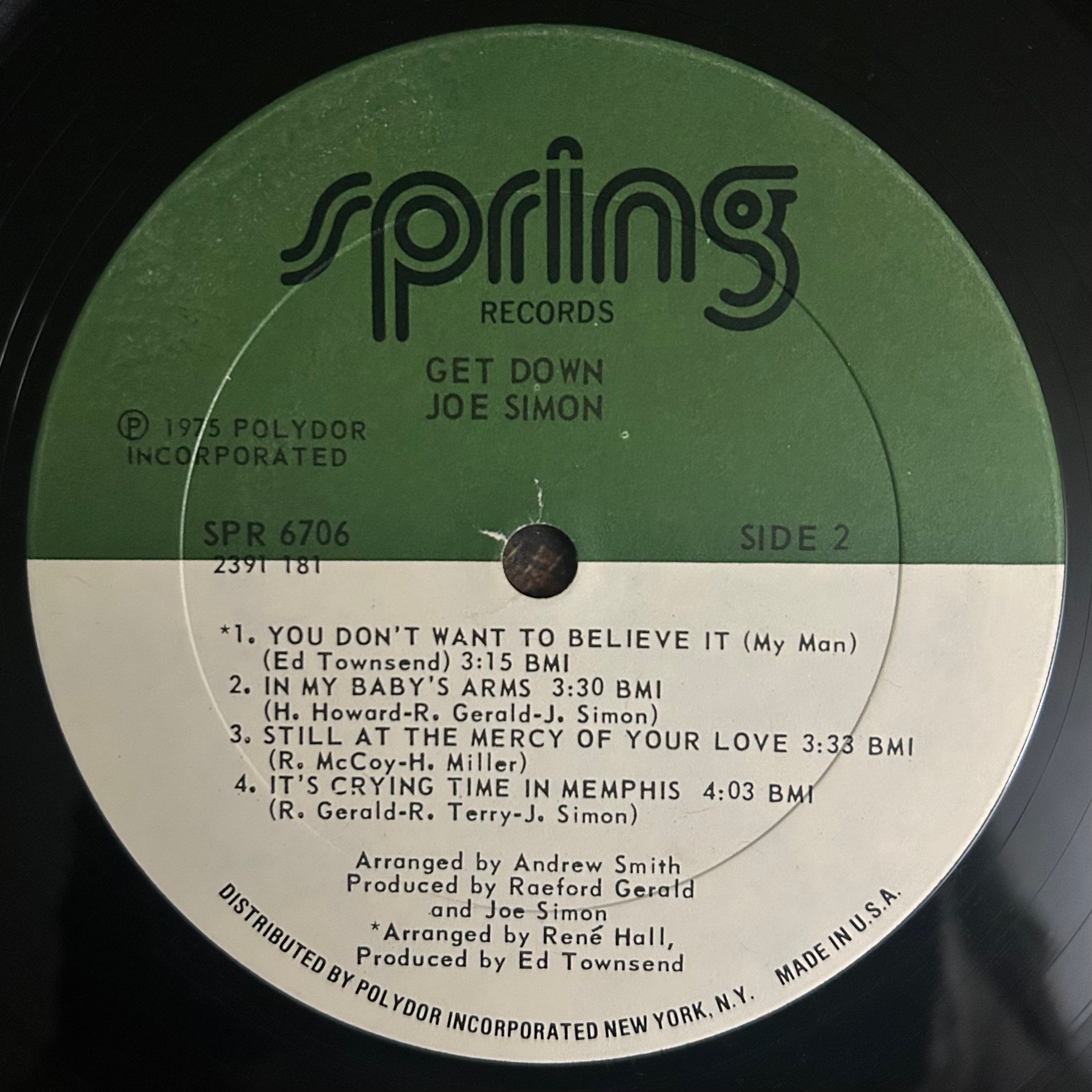 Joe Simon - Get Down (1975) Spring Soul Funk LP