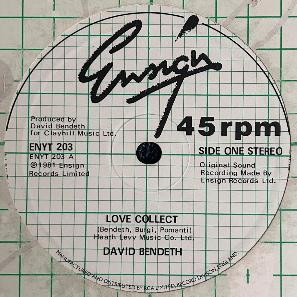 David Bendeth - Love Collect/Goldmine (1981) UK Disco Boogie Soul 12"