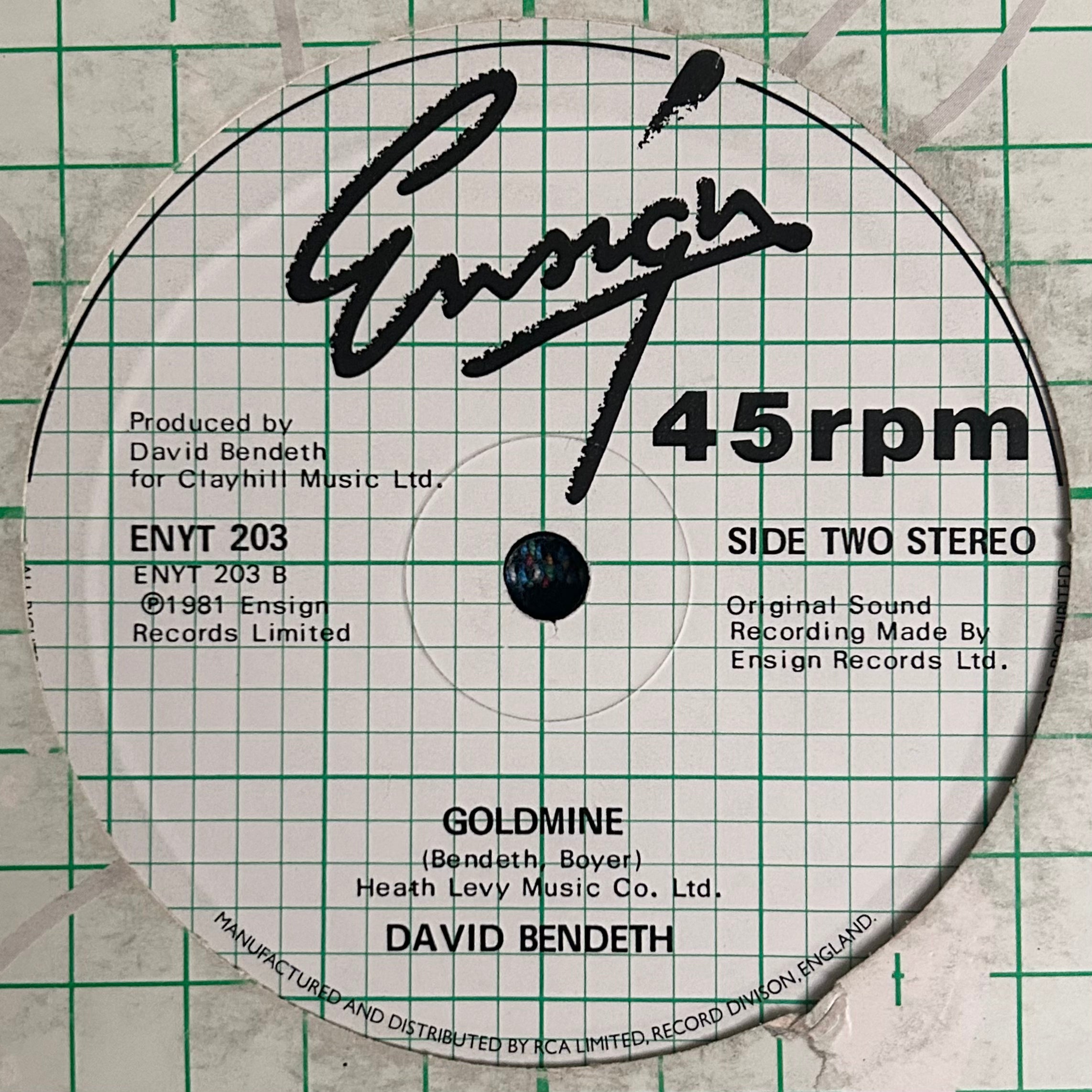 David Bendeth - Love Collect/Goldmine (1981) UK Disco Boogie Soul 12"