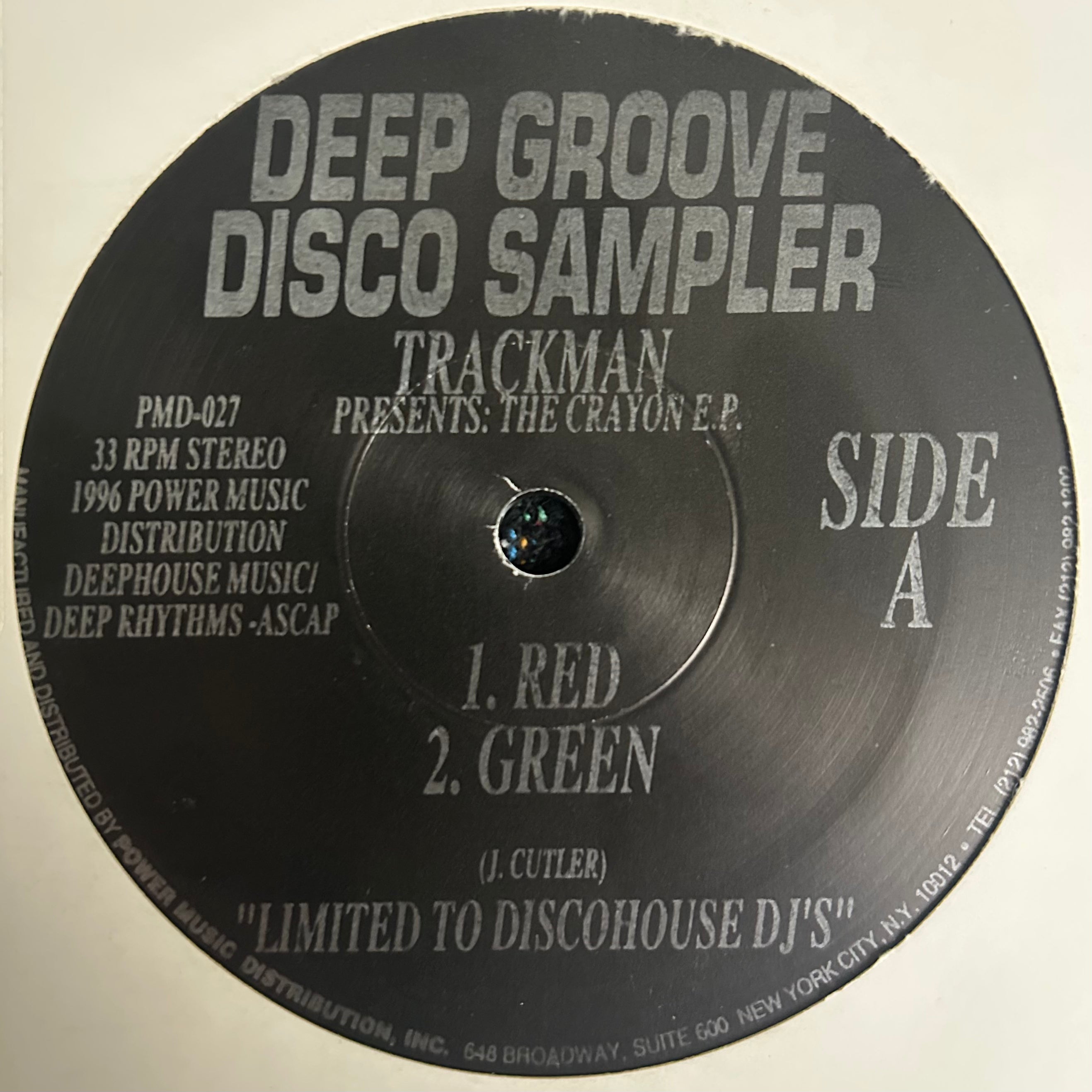 Trackman - The Crayon EP (1996) Power Music NYC House 12"