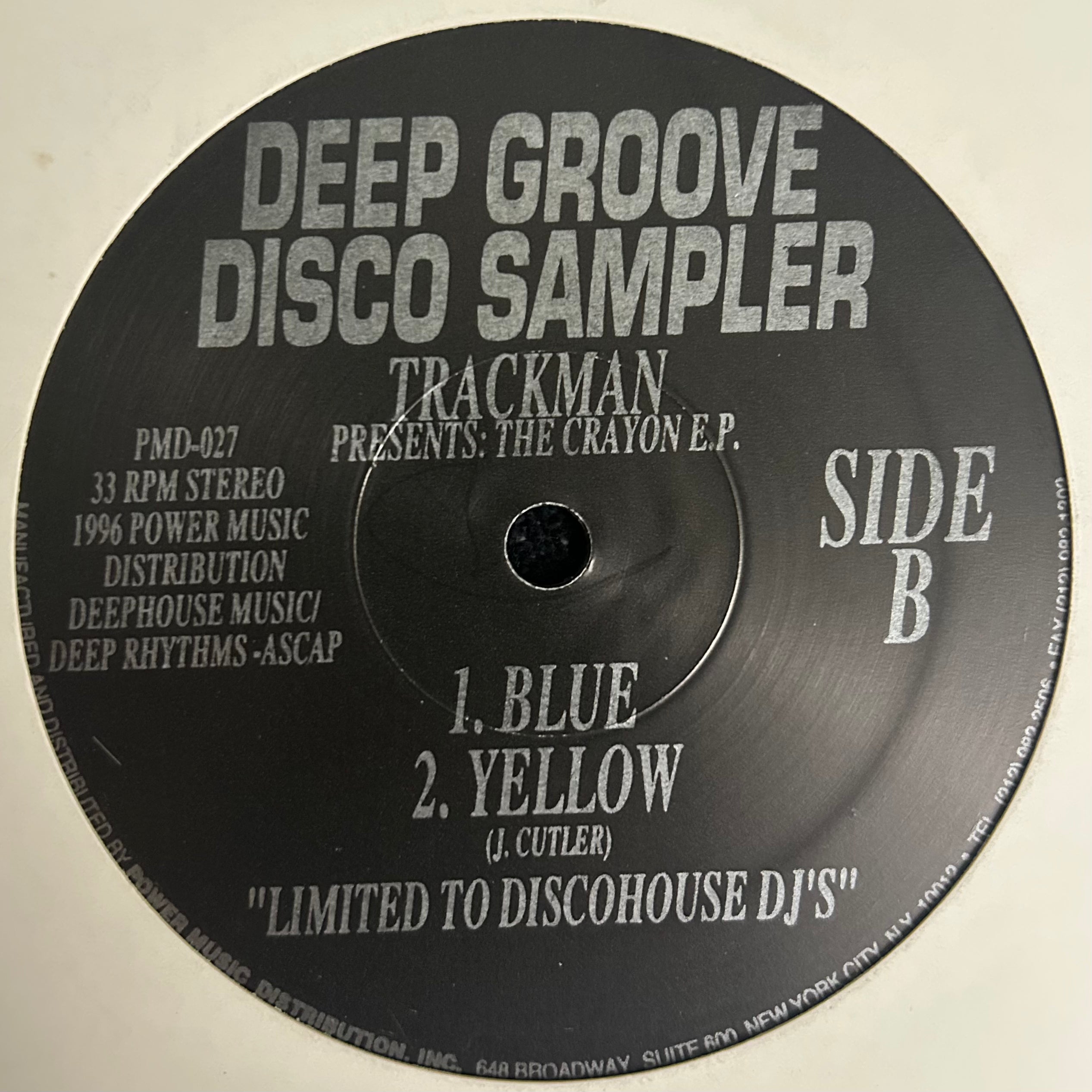 Trackman - The Crayon EP (1996) Power Music NYC House 12"