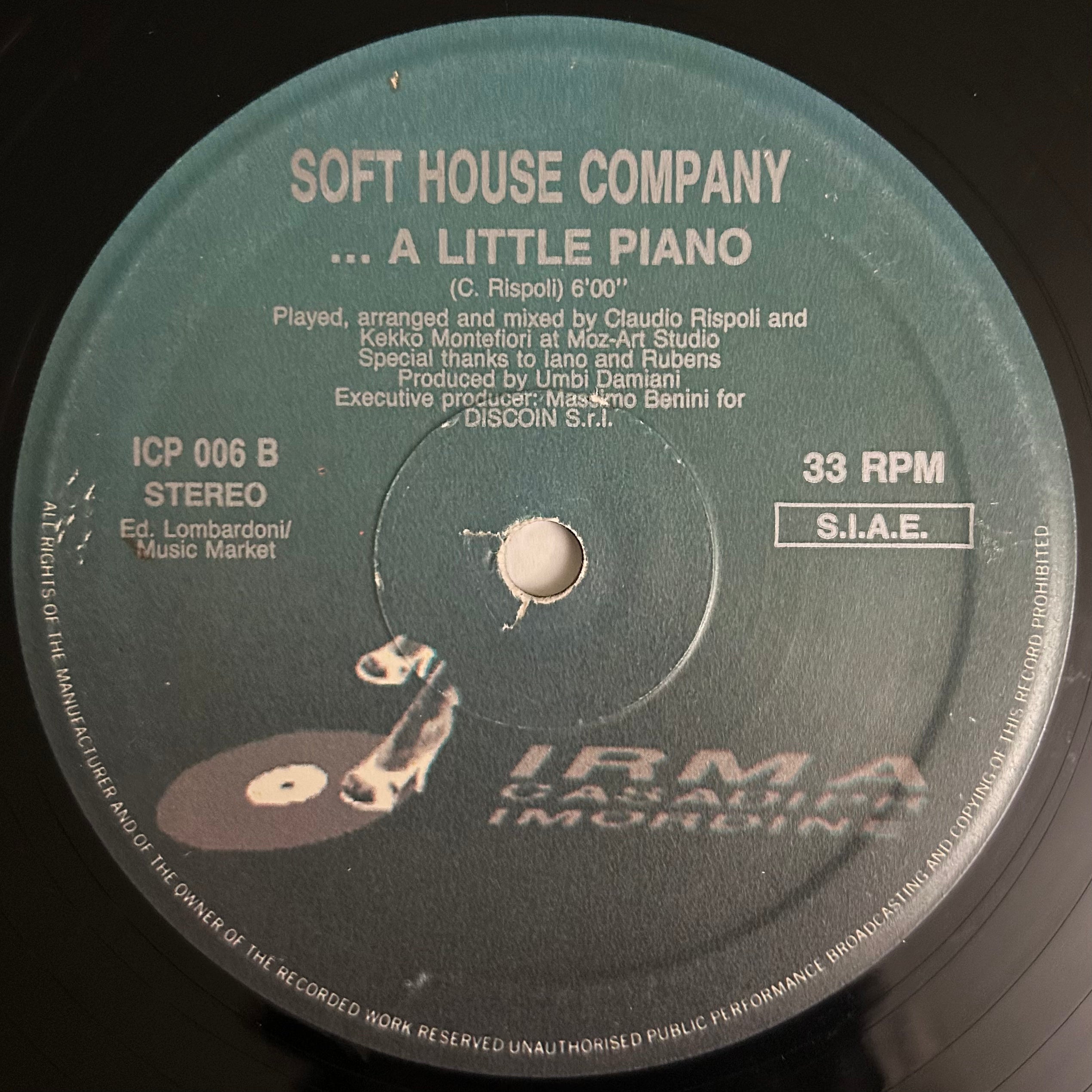 Soft House Company - What You Need... (1990) Classic Italo Deep House 12"