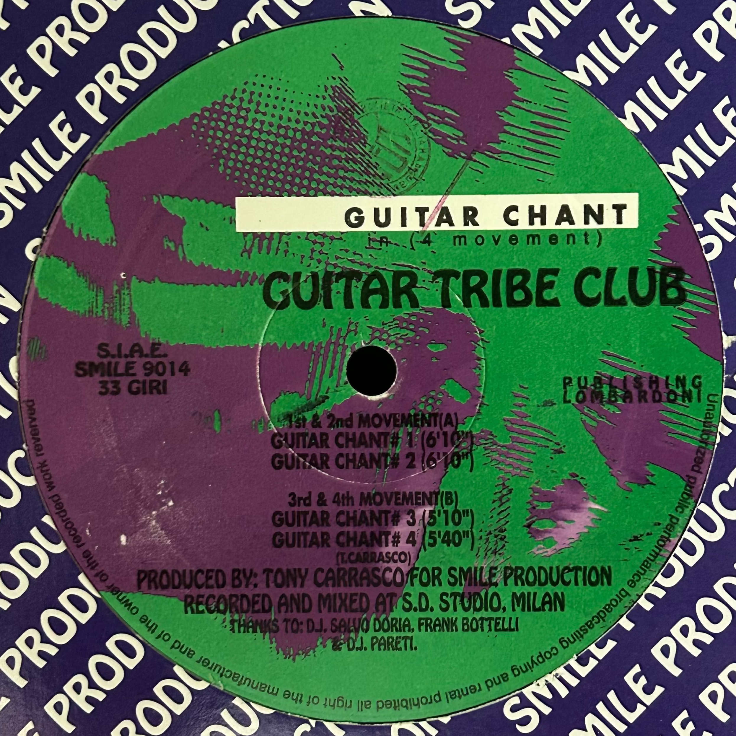 Guitar Tribe Club - Guitar Chant (1992) Tony Carrasco Italo House 12"